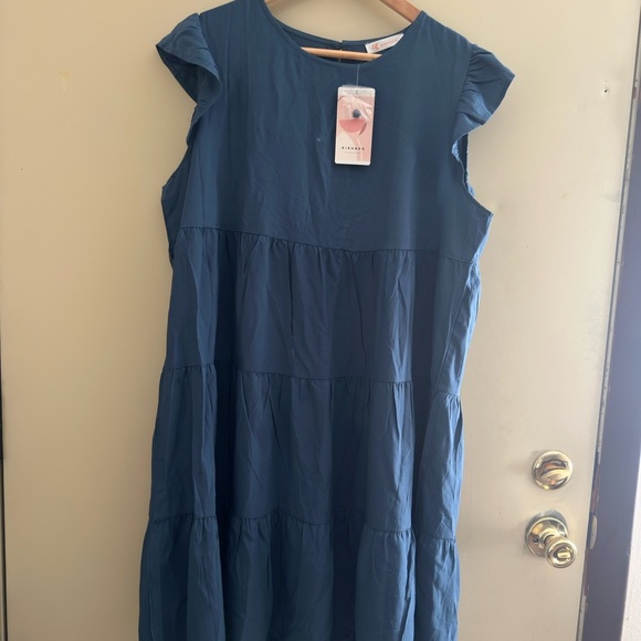 Elegant Blue Mini Dress - Picture 3 of 3